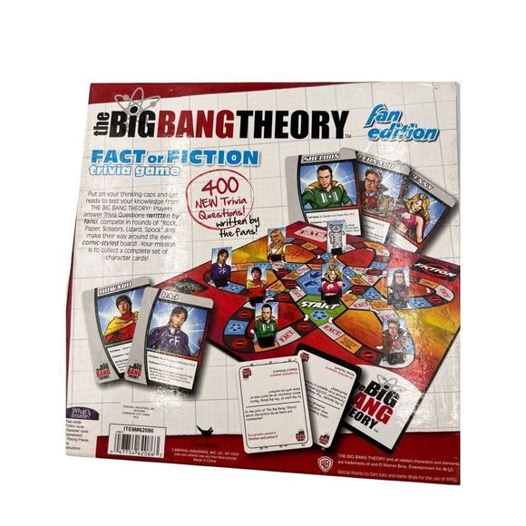 Big Bang Theory Fan Edition Board Game Trivia Fact Fiction 2-8 12+ - Picture 5 of 11